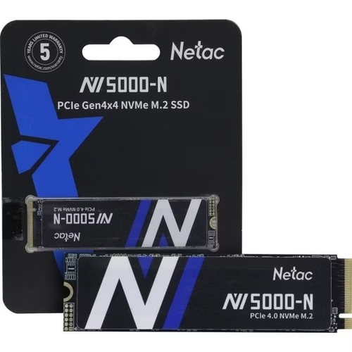 Жесткий диск SSD M.2 1Tb Netac NV5000-N, 4800/4600MBs, 530000 IOPS, TLC 3D NAND, PCI-E 4.0 x4 (NT01NV5000N-1T0-E4X)