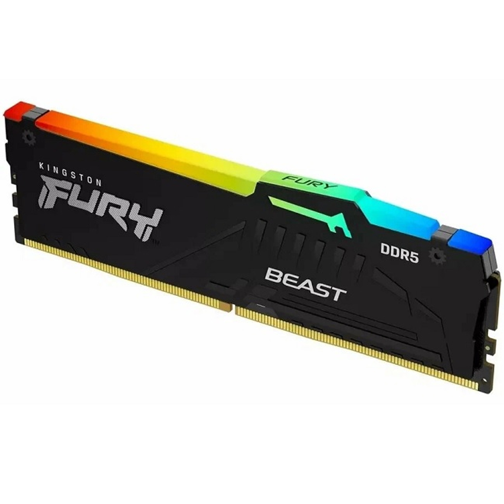 Модуль памяти DIMM DDR5 8Gb, 5600Mhz, Kingston FURY Beast RGB (KF556C40BBA-8)