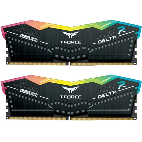 Модуль памяти DIMM DDR5 64Gb, 6000Mhz, 2x32Gb, Team Group T-FORCE DELTA RGB Black (FF3D564G6000HC38ADC01)