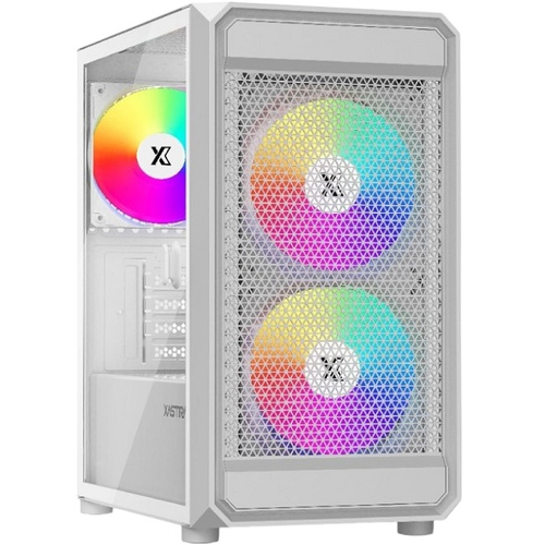 Корпус Mini-Tower XASTRA A303M 3ARGB TG, Micro-ATX, белый (A303M-2FC14A-1FC12A-D-WH)