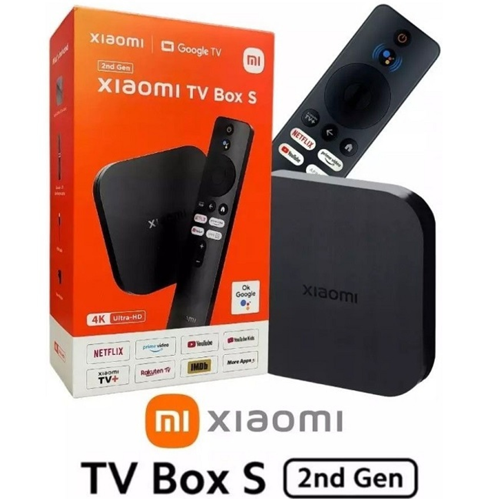 Медиаплеер/ТВ-приставка  Xiaomi TV Box S 2 Gen, EU, черный (MDZ-28-AA)