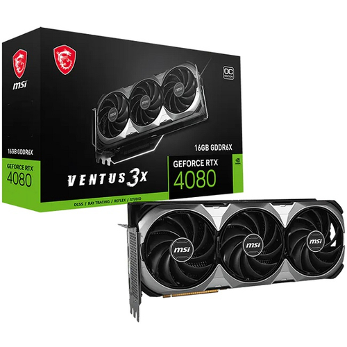 Видеокарта MSI GeForce RTX 4080 VENTUS 3X E OC 16GB (RTX 4080 16GB VENTUS 3X E OC)