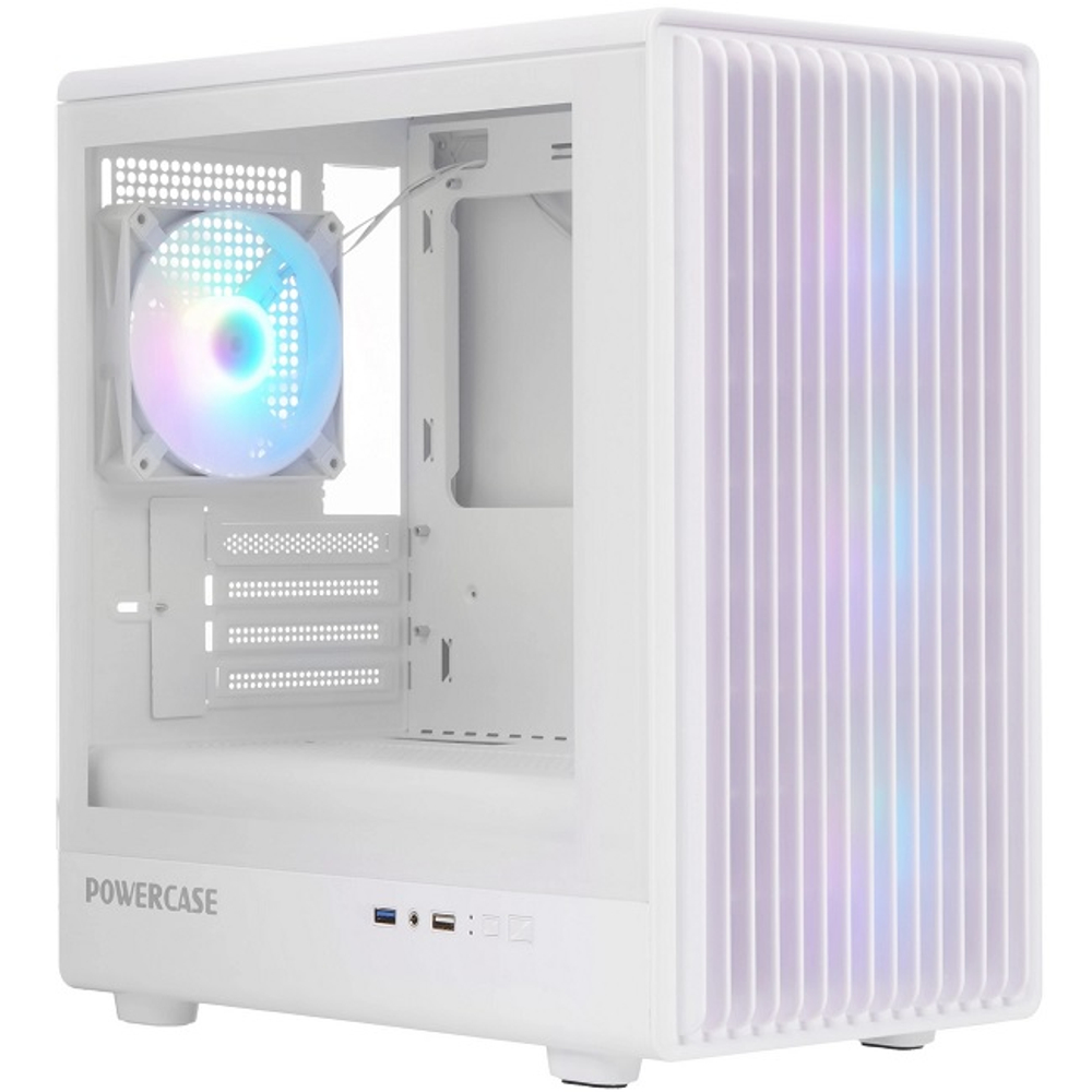 Корпус Mini-Tower Powercase Mistral Micro C4W ARGB, Micro-ATX, White (CMMCW-A4)