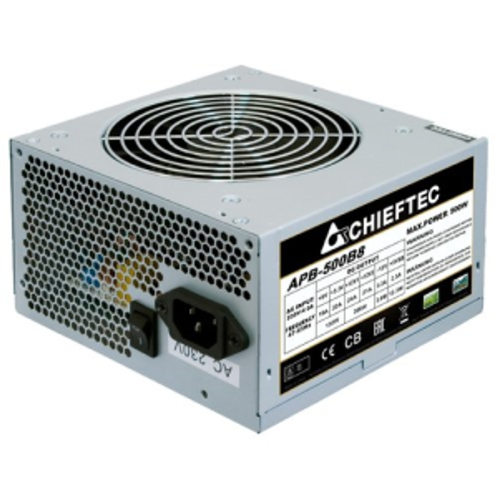 Блок питания Chieftec 500W Value, 120mm, 80 PLUS Standard (APB-500B8), (OEM)