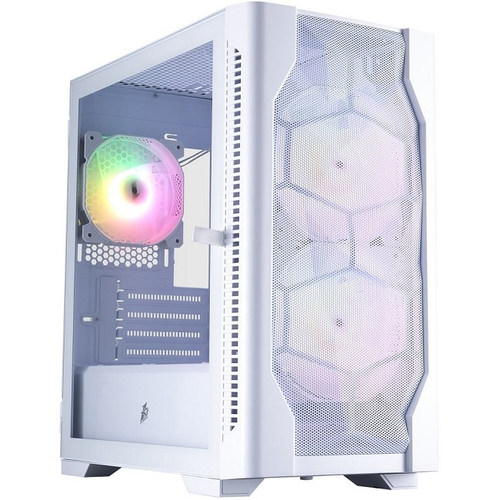 Корпус Mini-Tower 1STPLAYER DK D4-M ARGB, Micro-ATX, белый (D4-M-WH-2F7-14-W-1F7-W)