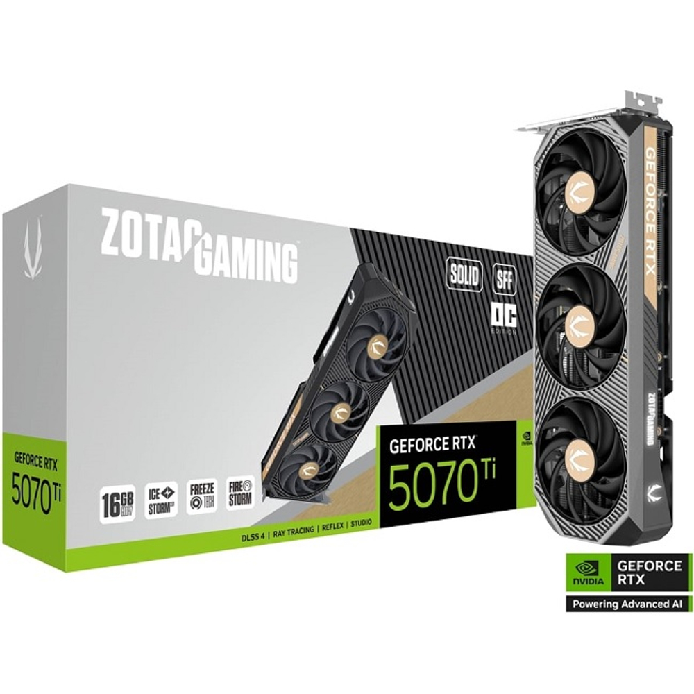 Видеокарта Zotac GeForce RTX 5070 Ti SOLID SFF OC 16GB (ZT-B50710J3-10P)