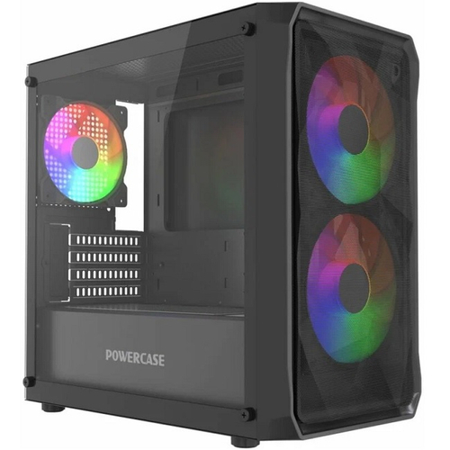 Корпус Mini-Tower Powercase Mistral Micro X3B ARGB, Micro-ATX, Black (CMMXB-A3)
