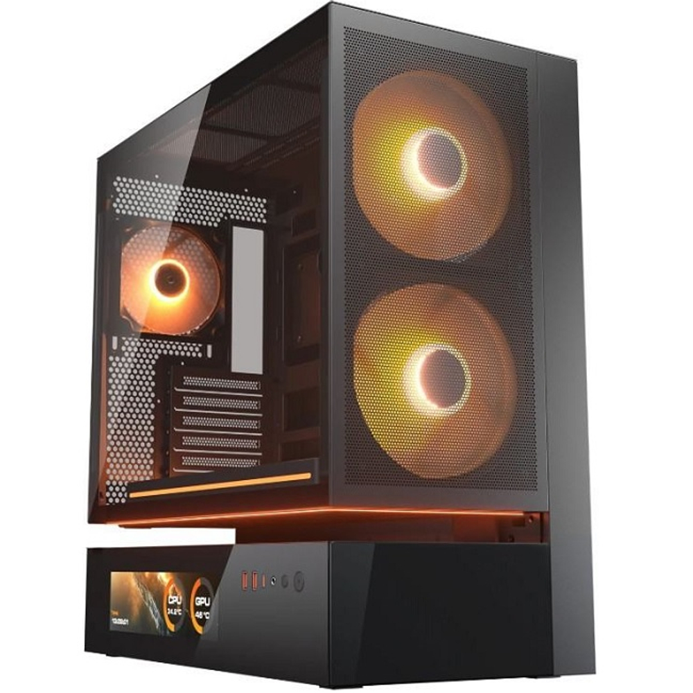 Корпус Midi-Tower Cougar CFV235 Mesh Vision ARGB, SSI CEB, черный (CGR-2DA4B-MV)
