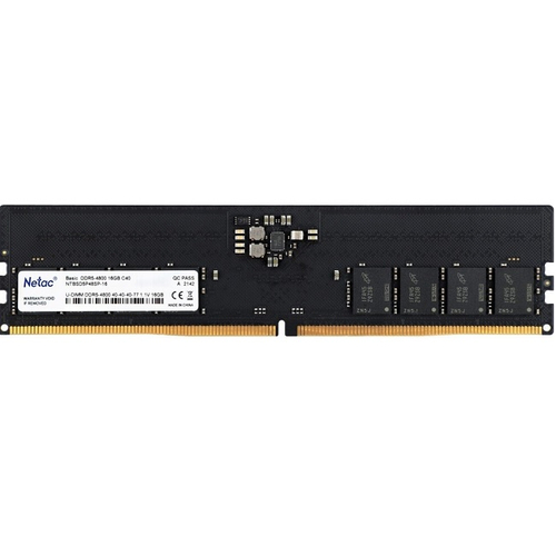 Модуль памяти DIMM DDR5 16Gb, 5600Mhz, Netac Basic (NTBSD5P56SP-16)