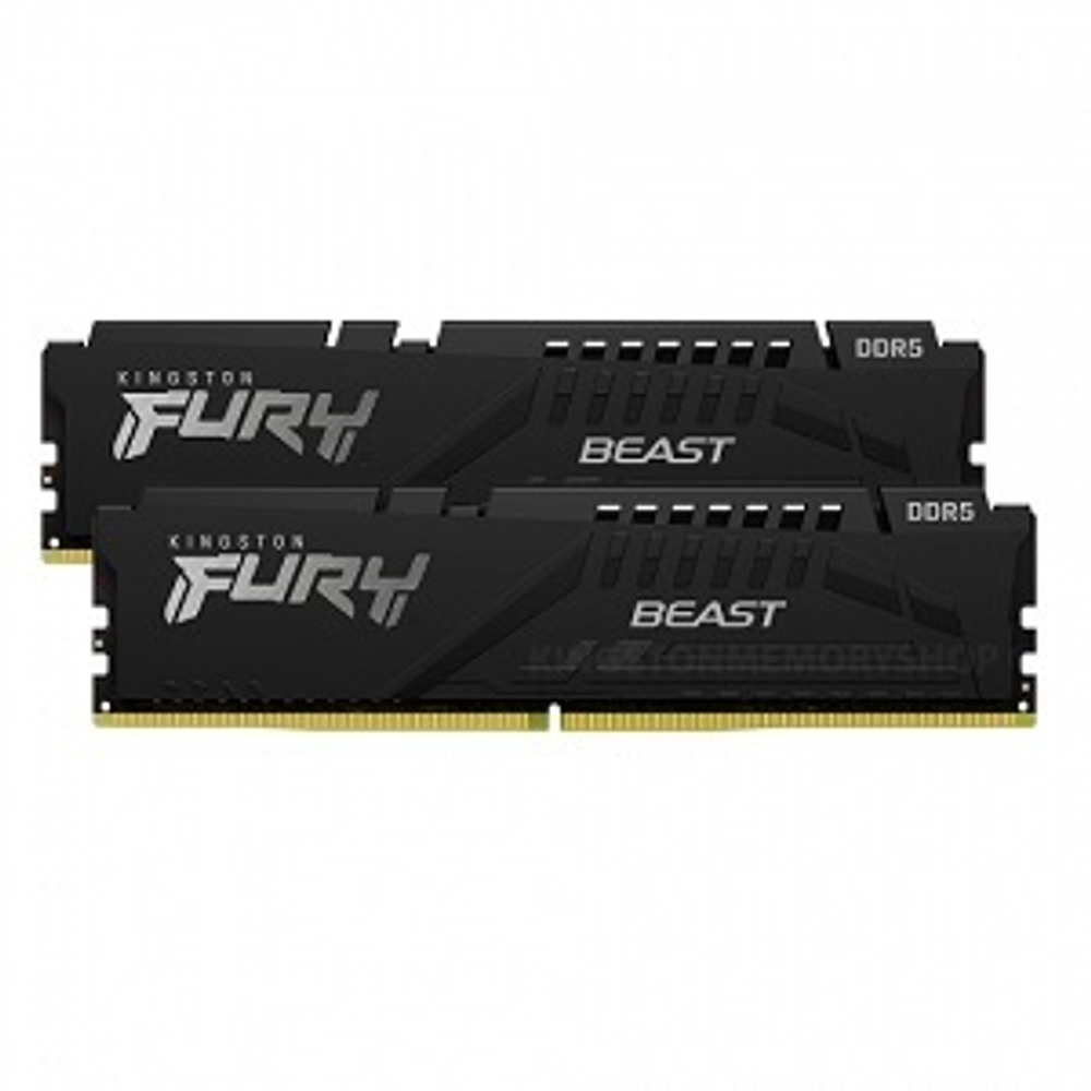 Модуль памяти DIMM DDR5 32Gb, 5200Mhz, 2x16Gb, Kingston FURY Beast (KF552C40BBK2-32)