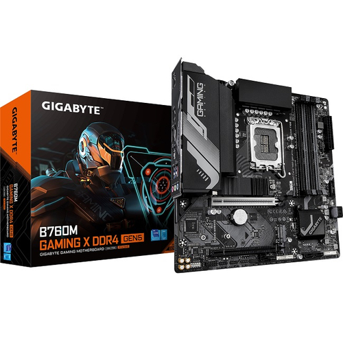 Материнская плата GIGABYTE B760M GAMING X DDR4 GEN5 (LGA1700/B760/4xDDR4/2xPCI-Ex16/2xM.2/SB/GLAN/HDMI/DisplayPort/mATX)