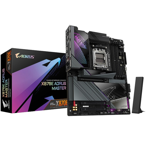 Материнская плата GIGABYTE X870E AORUS MASTER X3D (AM5/AMD X870E/4xDDR5/3xPCI-Ex16/5xM.2/SB/Wi-Fi/BT/GLAN/HDMI/ATX)