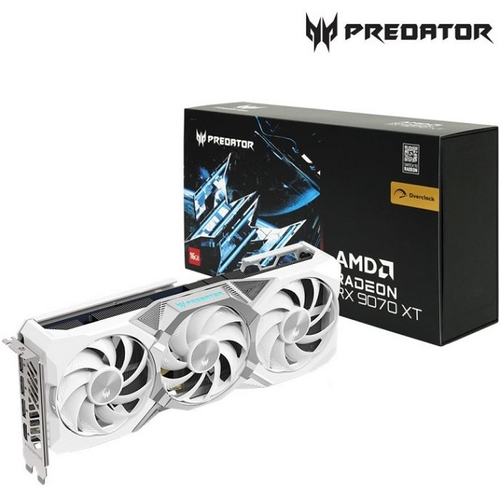 Видеокарта Acer AMD Radeon RX 9070 XT PREDATOR BIFROST WHITE OC 16GB (DP.Z4FWW.P02)