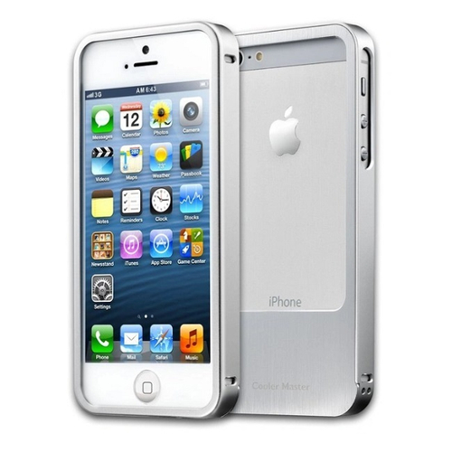 Чехол для iPhone 5,серебристый,алюминиевый, дополнительная защита iPhone на внутренней стороне (C-IF5C-ALSL-SS)