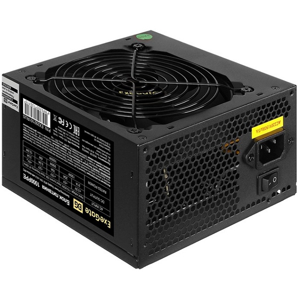 Блок питания ExeGate 1000W 1000PPE, 120 мм, 80 PLUS Standard (EX292161RUS-PC)