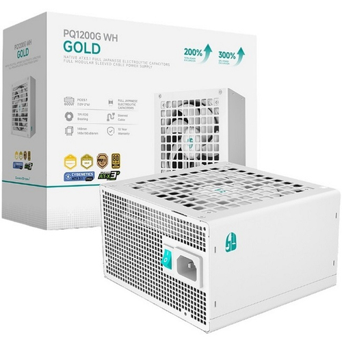 Блок питания Deepcool 1200W GAMERSTORM PQ1200G WH, модульный, 16 Pin PCIe 5.0, 80 PLUS Gold (R-PQC00G-FD0W-WGEU-V1)