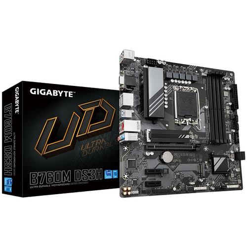 Материнская плата GIGABYTE B760 DS3H (LGA1700/B760/4xDDR5/5xPCI-Ex16/2xM.2/SB7.1/GLAN/DP/HDMI/ATX) RET