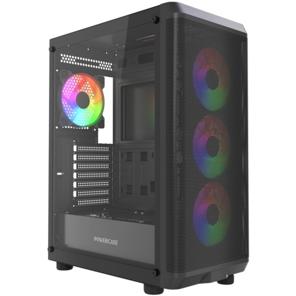 Корпус Midi-Tower PowerCase Mistral EA22 FRGB TG, черный (CMAEA22-L4)