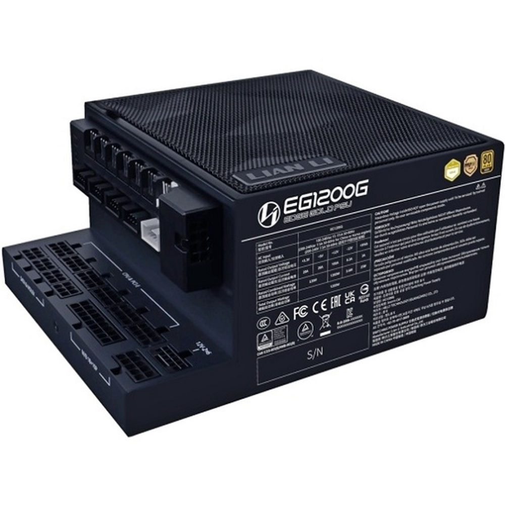 Блок питания Lian Li 1200W EG1200G Black, модульный, 16 Pin PCIe 5.1, USB HUB, 80 PLUS Gold (G9P.EG1200G.BH00.RU)