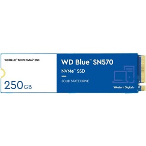 Жесткий диск SSD M.2 250Gb Western Digital WD Blue SN570, 3300/1200MBs, 190000 IOPS, 3D TLC, PCI-E3.0x4 (WDS250G3B0C)