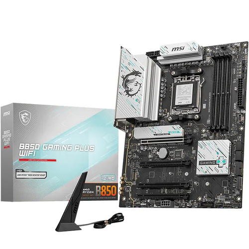 Материнская плата MSI B850 GAMING PLUS WIFI (AM5/AMD B850/4xDDR5/4xPCI-Ex16/3xM.2/SB7.1/Wi-Fi/BT/GLAN/DisplayPort/ATX)