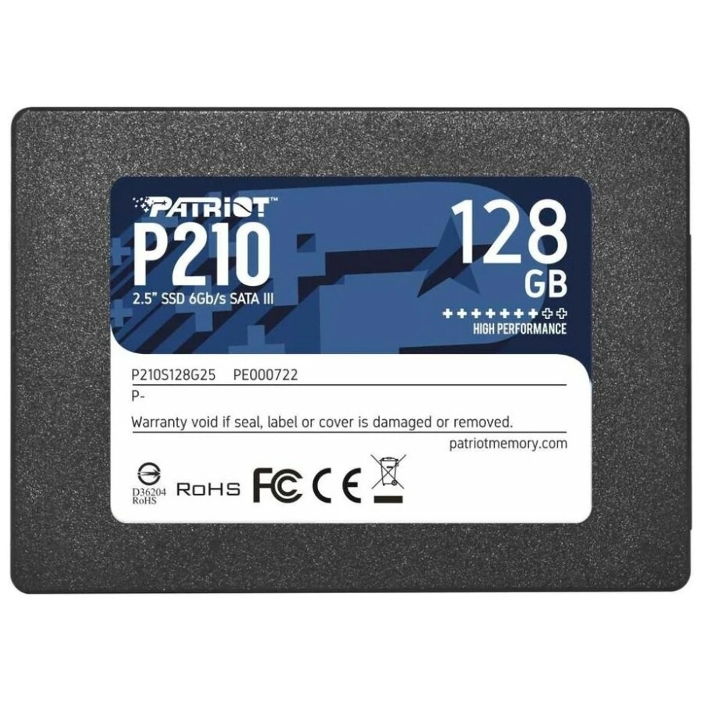 Жесткий диск SSD 2.5" 512Gb Patriot P210, 520/430MBs, 50000 IPOS, TLC 3D NAND, SATA-III (P210S512G25)