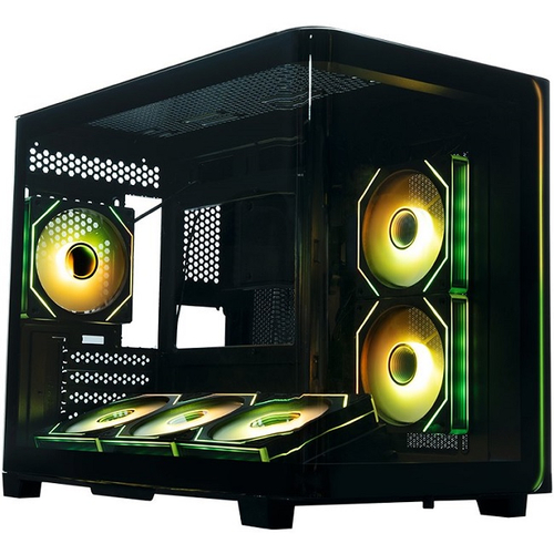 Корпус Mini-Tower XASTRA QR600M 6ARGB C10-UC Black LED Strip ARGB, Micro-ATX (QR600M-6FM12A-C10-UC-L)