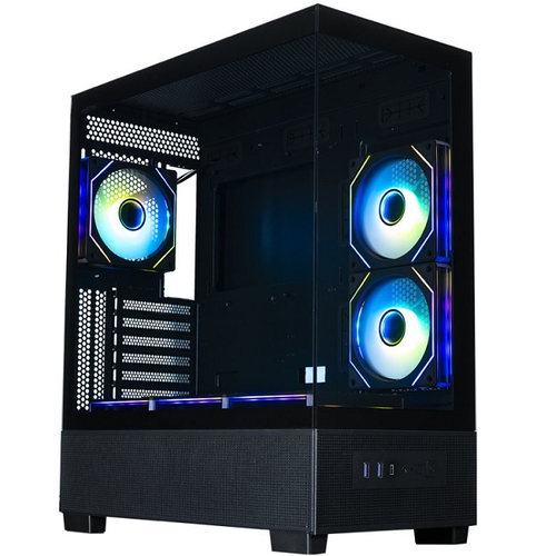 Корпус Midi-Tower XASTRA Q500 6ARGB-C10-UC, E-ATX, Black (Q500-6FM12A-C10-UC)