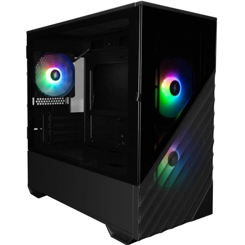 Корпус Mini-Tower 1STPLAYER DK D7 ARGB, Micro-ATX, черный (D7-BK-3F7)