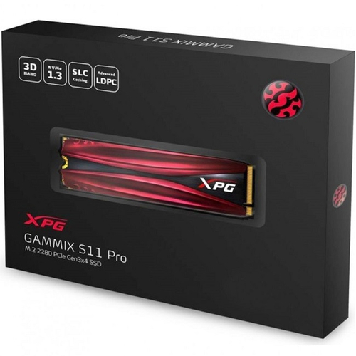 Жесткий диск SSD M.2 1Tb ADATA XPG Gammix S11 Pro, 3350/2800MBs, 380000 IOPS, 3D NAND, PCI-E3.0x4 (AGAMMIXS11P-1TT-C)