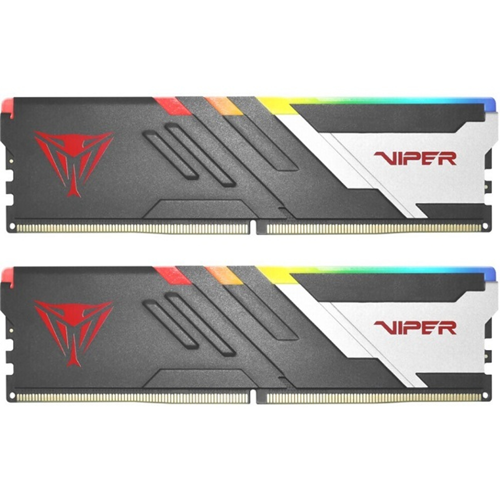 Модуль памяти DIMM DDR5 32Gb, 6400Mhz, 2x16Gb, Patriot VIPER VENOM RGB (PVVR532G640C32K)