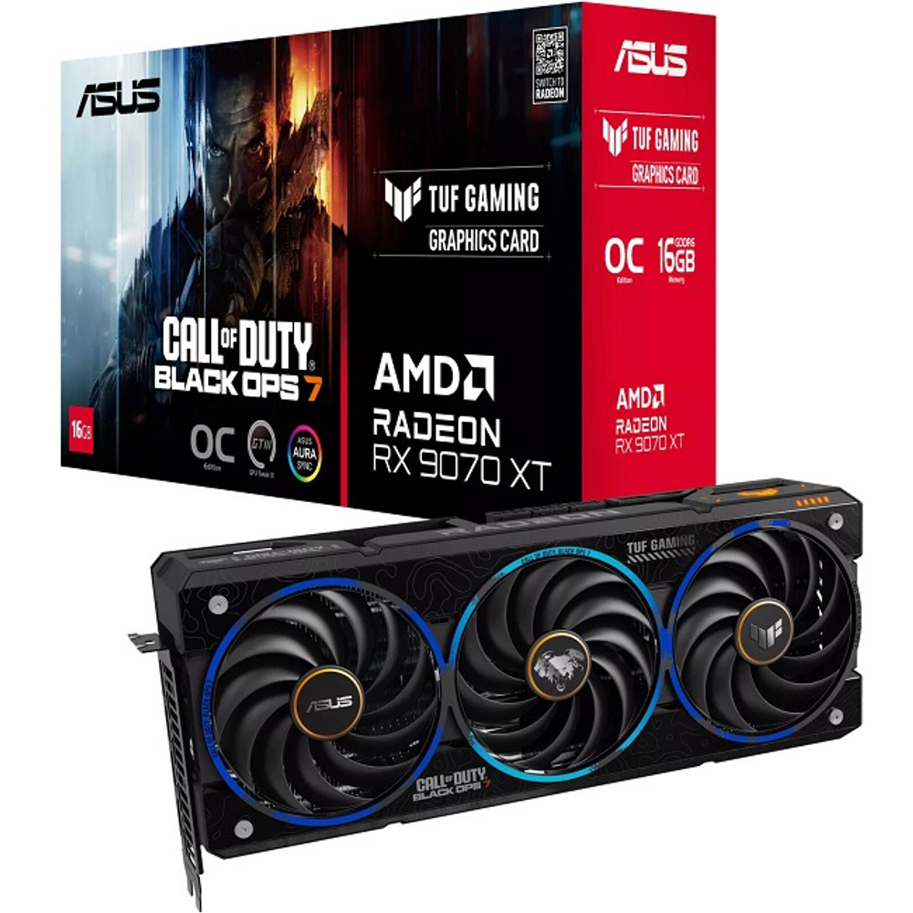 Видеокарта ASUS Radeon RX 9070 XT TUF GAMING COD BO7 SPECIAL EDITION OC 16GB (TUF-RX9070XT-O16G-COD-BO7)