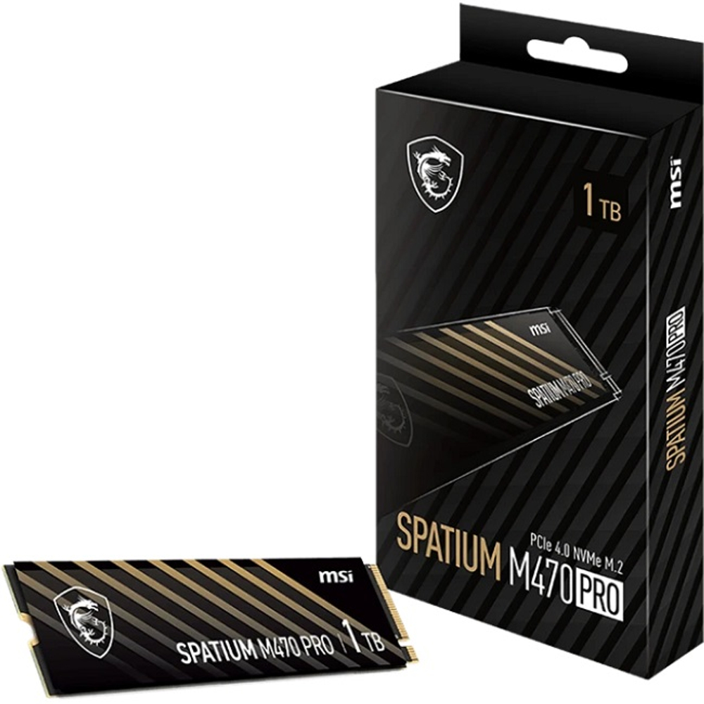 Жесткий диск SSD M.2 1Tb MSI SPATIUM M470 PRO, 6000/4000MBs, 950000 IOPS, 3D NAND, 2280, PCI-E 4.0 x4 (S78-440L0J0-P83)
