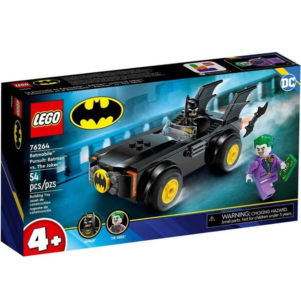 Конструктор LEGO DC Super Heroes 76264 Погоня на Бэтмобиле: Бэтмен против Джокера, 54 детали