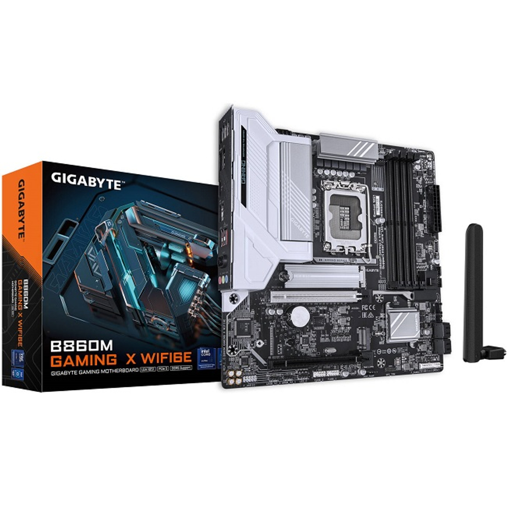 Материнская плата GIGABYTE B860 GAMING X WIFI6E (LGA1851/B860/4xDDR5/3xPCI-Ex16/3xM.2/SB7.1/Wi-Fi/BT/GLAN/DP/HDMI/ATX)
