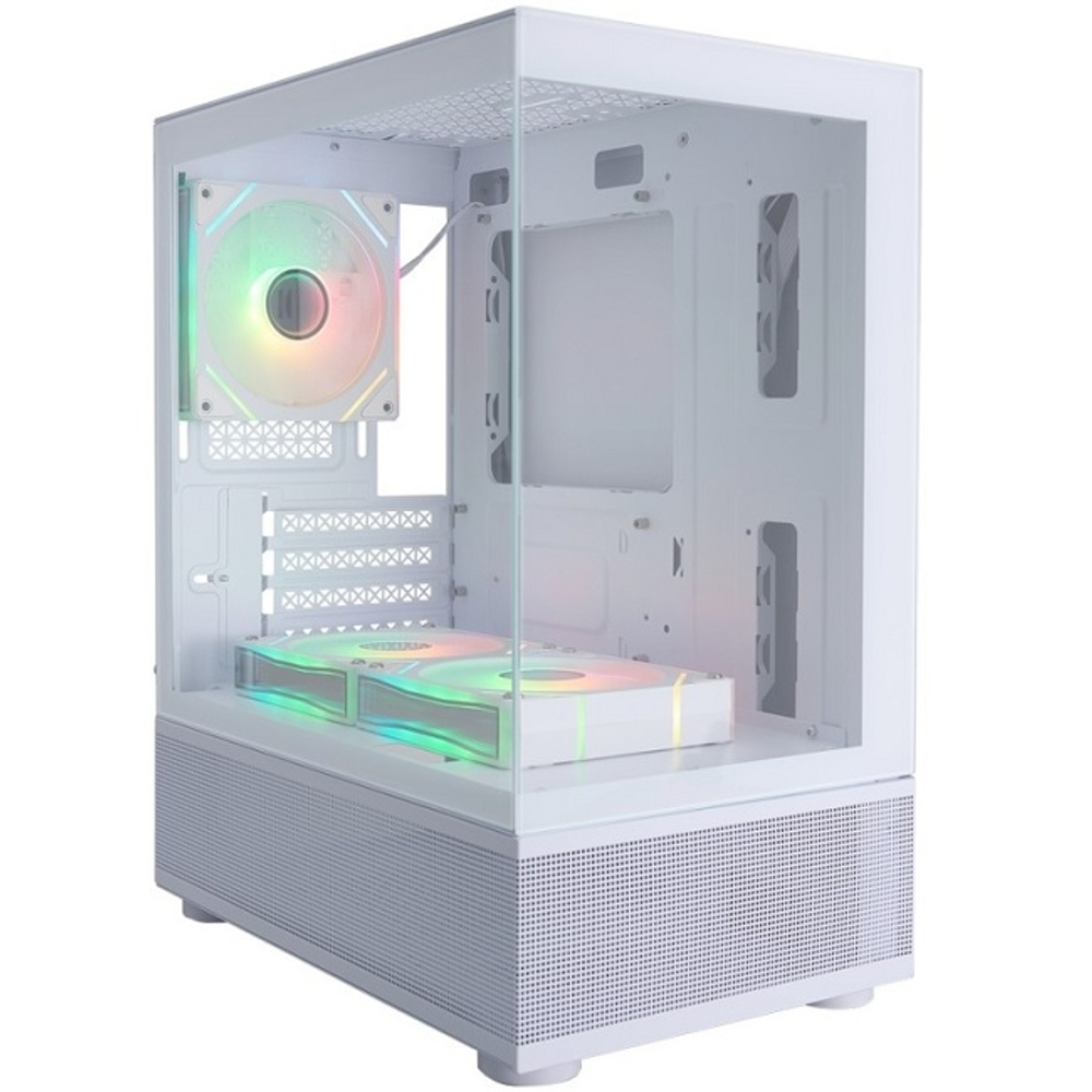 Корпус Mini-Tower 1STPLAYER MIKU Mi2-A ARGB, Micro-ATX, белый (Mi2-A-WH-2FC7R-W-1FC7-W)