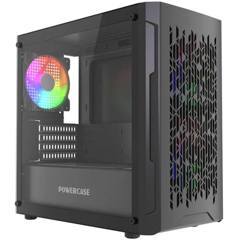 Корпус Mini-Tower PowerCase Mistral Micro D3B ARGB V2, Micro-ATX, Black (CMMDB-A3-V2)