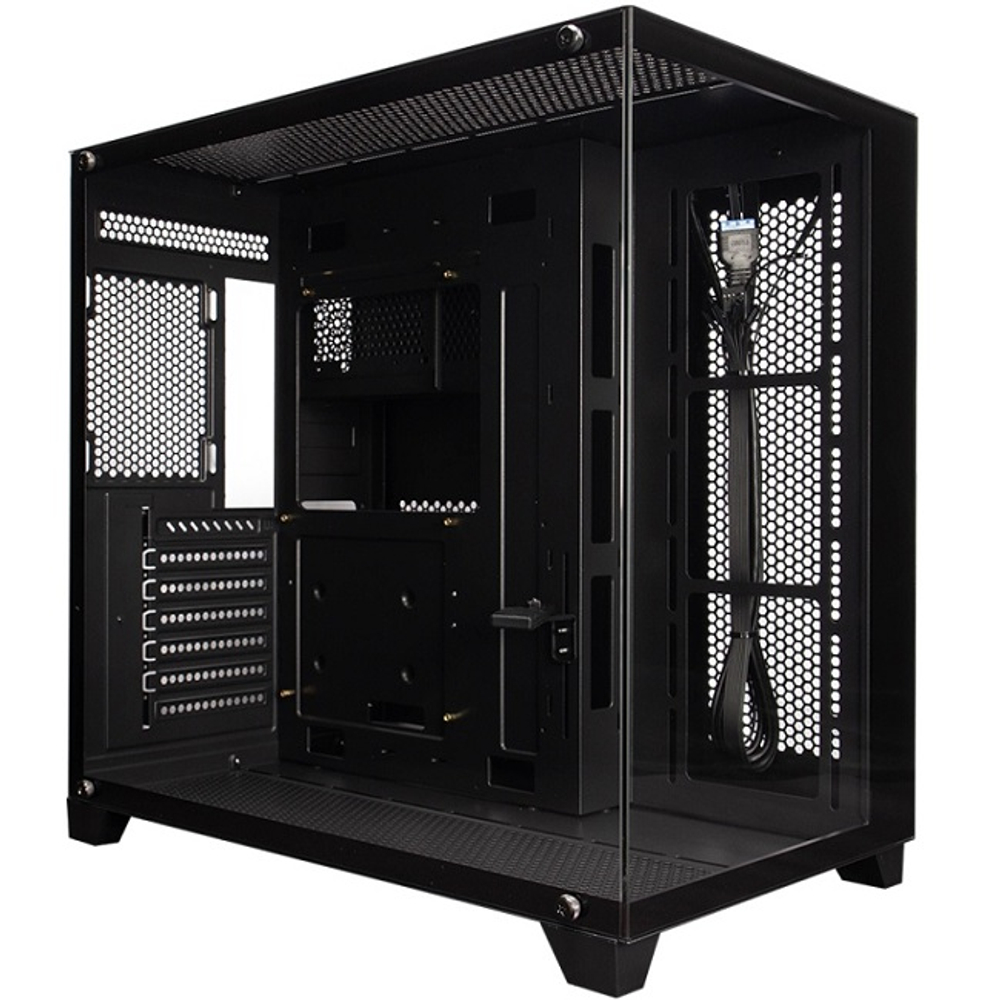 Корпус Midi-Tower 1STPLAYER MEGAVIEW MV8-TP Black (MV8-TP-BK)