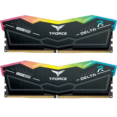 Модуль памяти DIMM DDR5 32Gb, 6000Mhz, 2x16Gb, Team Group T-FORCE Delta RGB Black (FF3D532G6000HC28ADC01)