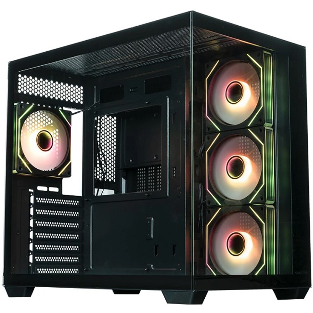 Корпус Midi-Tower XASTRA QW500 4ARGB-C10-UC Black (QW500-4FM12A-C10-UC)
