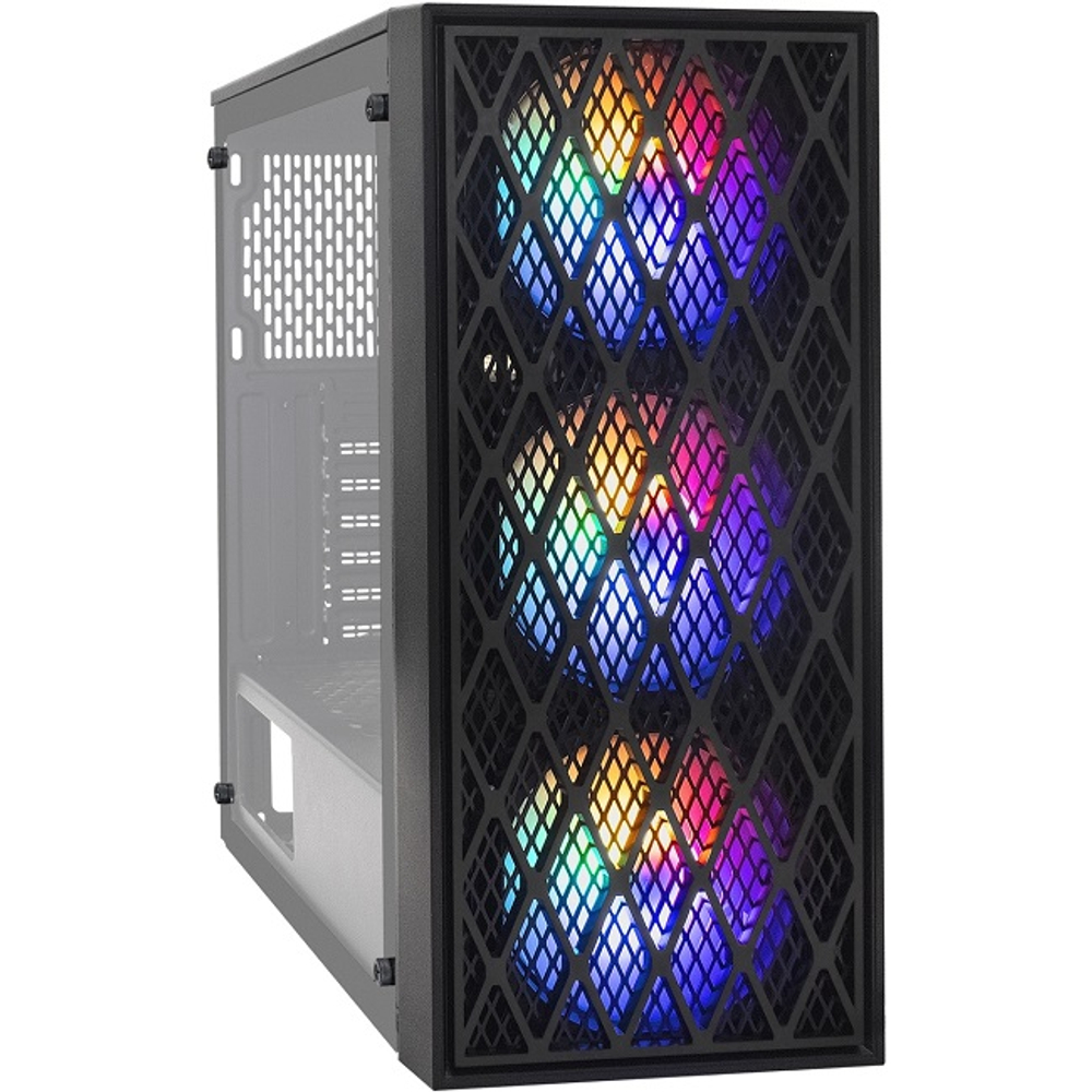 Корпус Mini-Tower ExeGate EVO-8243, ARGB, Micro-ATX, черный (EX292859RUS)