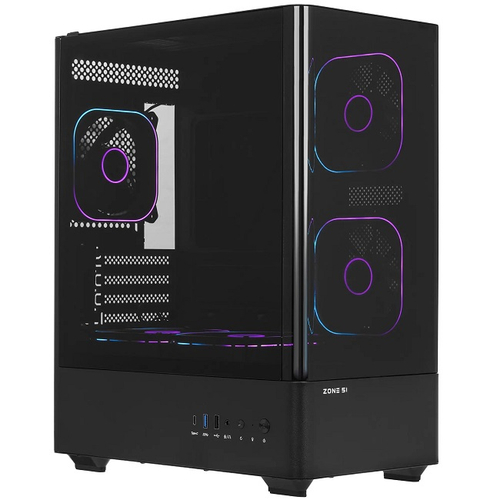 Корпус Mini-Tower ZONE 51 FURY ARGB, Micro-ATX, черный (Z51CASFURBK)