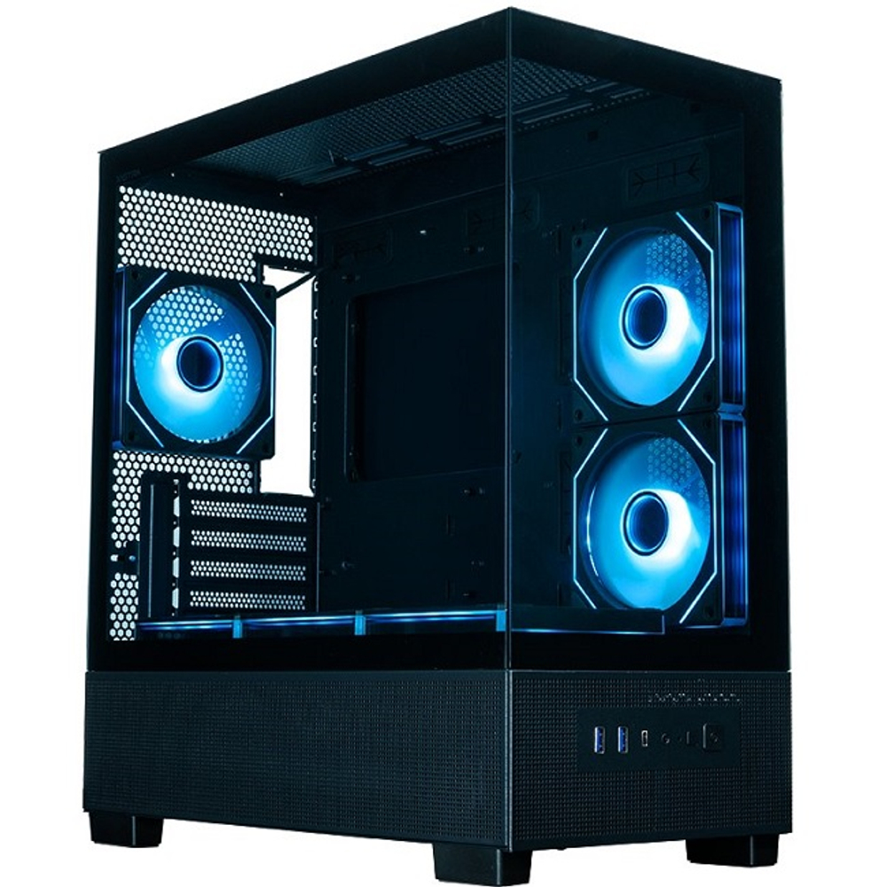 Корпус Mini-Tower XASTRA Q500M 6ARGB-C10-UC ARGB, Micro-ATX, Black (Q500M-6FM12A-C10-UC)