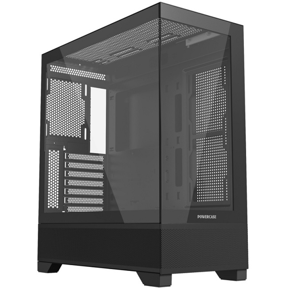 Корпус Midi-Tower PowerCase LUMINOUS TG, USB3.0, ATX, Black (CLB-L0)
