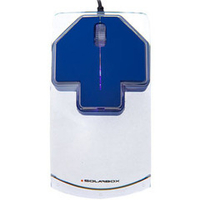Мышь SolarBox X07 Blue USB Travel Optical Mouse, 1000DPI, прозрачный корпус с LED-подсветкой