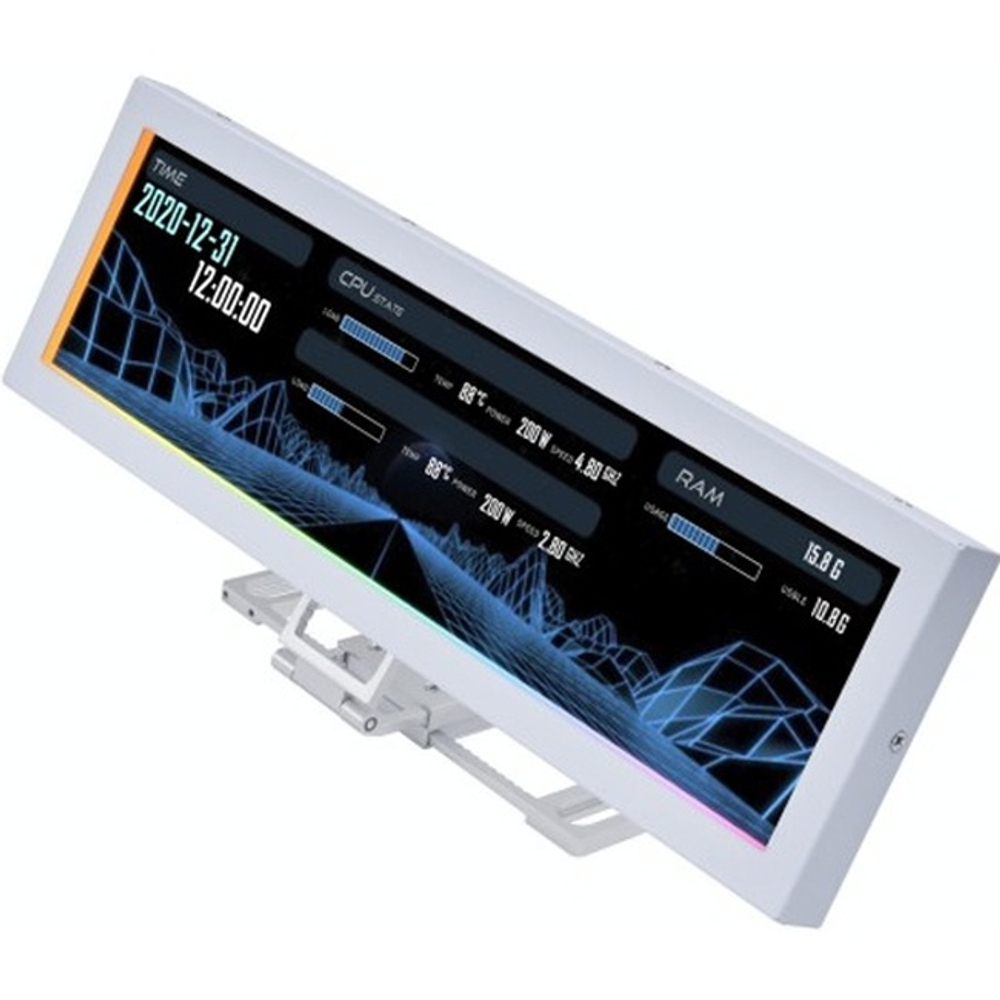 Универсальный LCD дисплей 8.8" Lian Li, IPS, 1920x480, ARGB, USB, белый (G89.SM088W.R0)