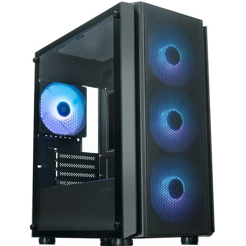 Корпус Mini-Tower XASTRA A402M 4ARGB, Micro-ATX, черный (A402M-4FC12A-BK)