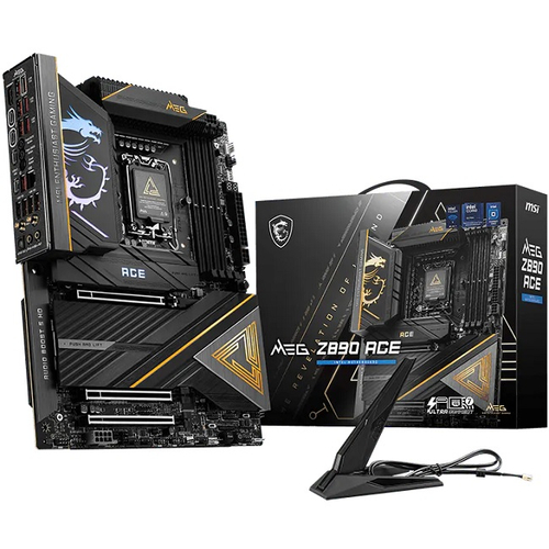 Материнская плата MSI MEG Z890 ACE (LGA1851/Z890/4xDDR5/3xPCI-Ex16/5xM.2/Wi-Fi/BT/GLAN/HDMI/Thunderbolt/USB Type C/ATX)