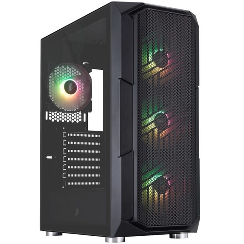 Корпус Midi-Tower 1STPLAYER FIREBASE XF ARGB, черный (XF-BK-4F7)