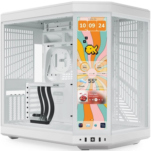 Корпус Midi-Tower HYTE Y70 Touch Infinite LCD, E-ATX, белый (CS-HYTE-Y70TTI-WW)